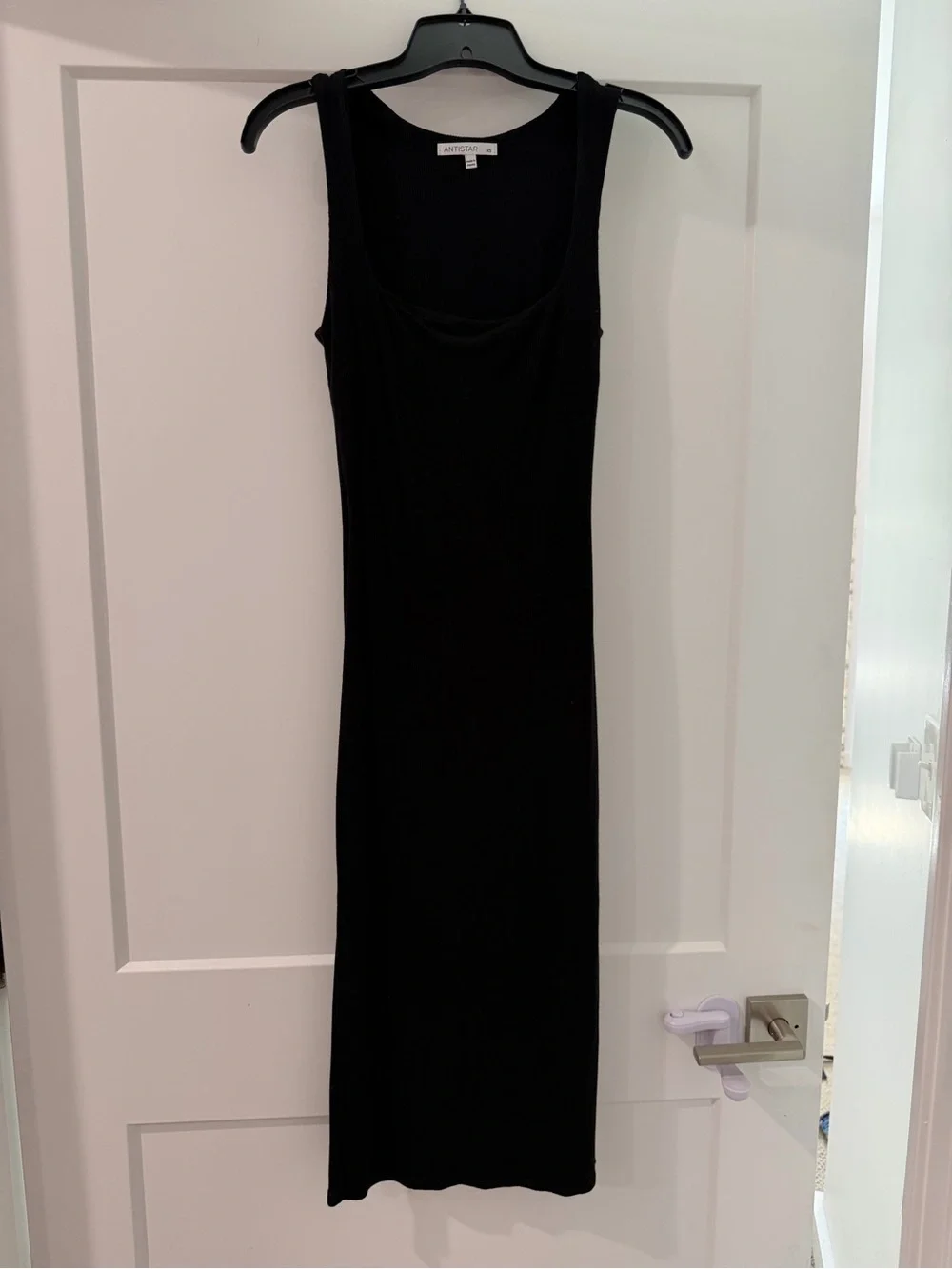 Black Sleeveless Midi Tank Dress by Astr